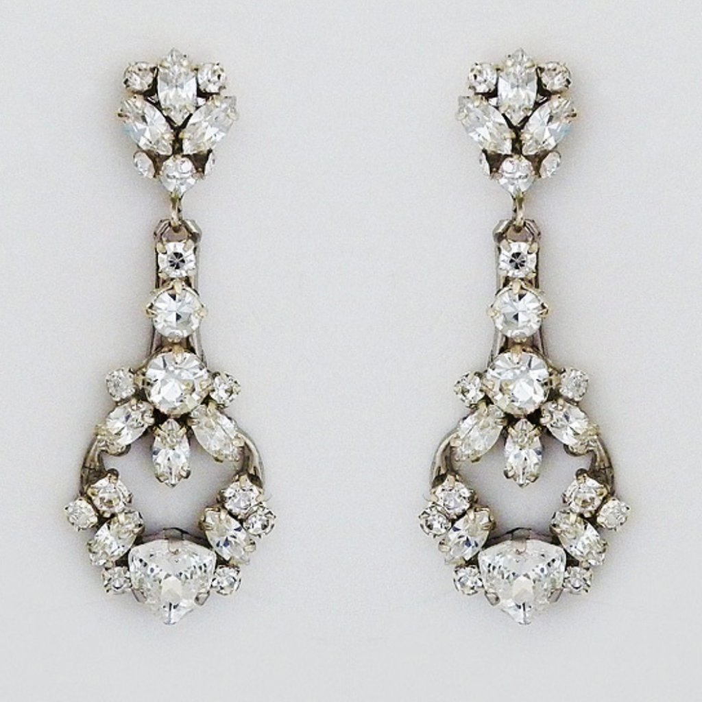 Erin Cole Bride, Small Crystal Chandelier Earrings Nwt